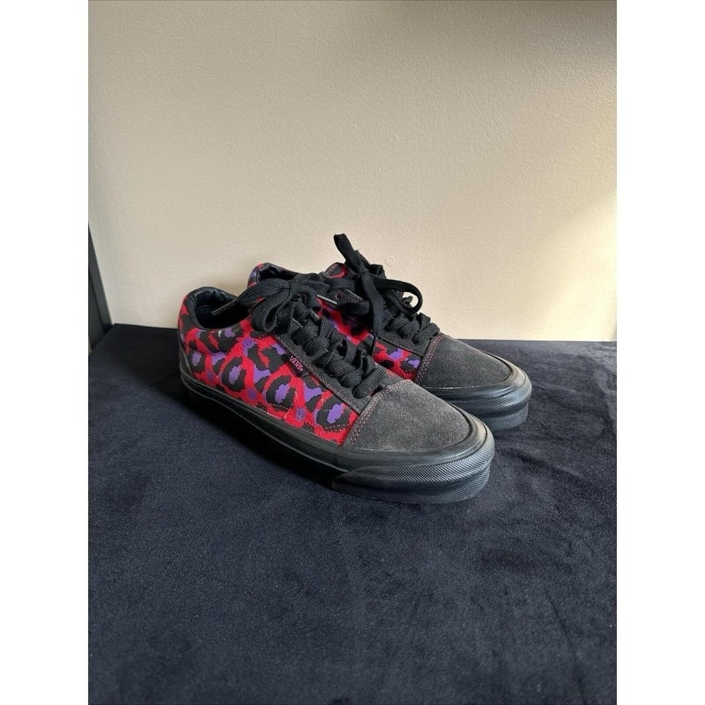 Vans Vault Old Skool Ns OG L (Stray Rats) Raven Racing Red Leopard Mens Sneakers